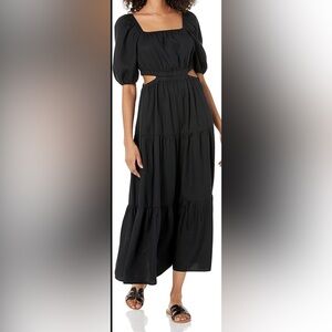 The Drop Elegant Black Maxi Dress, XXS, New with tags